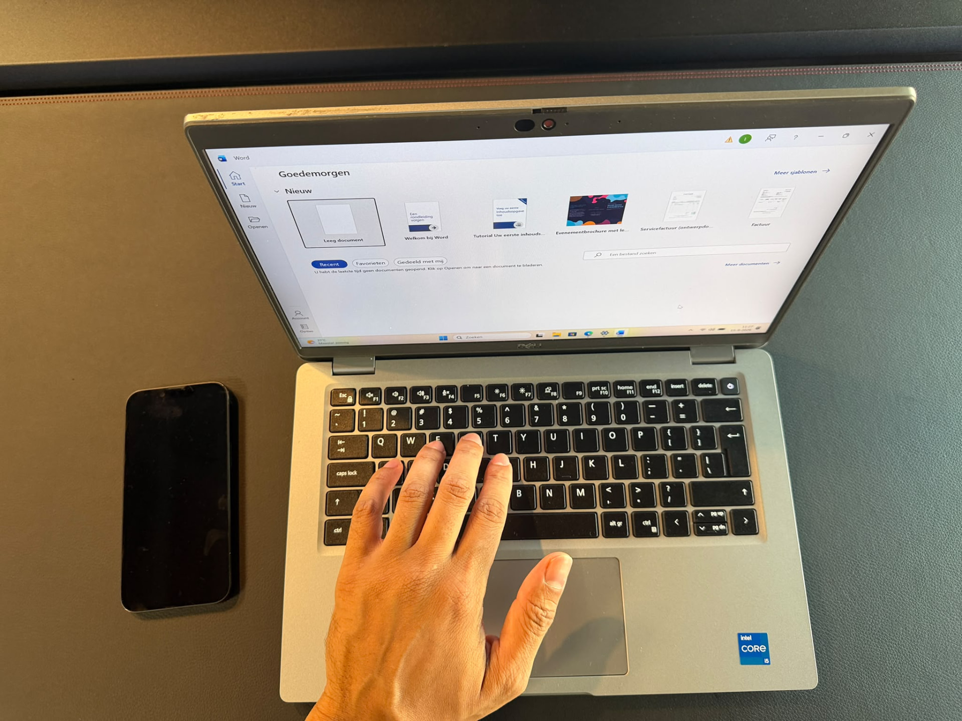 Managed laptop with Microsoft 365 set up and ready to use